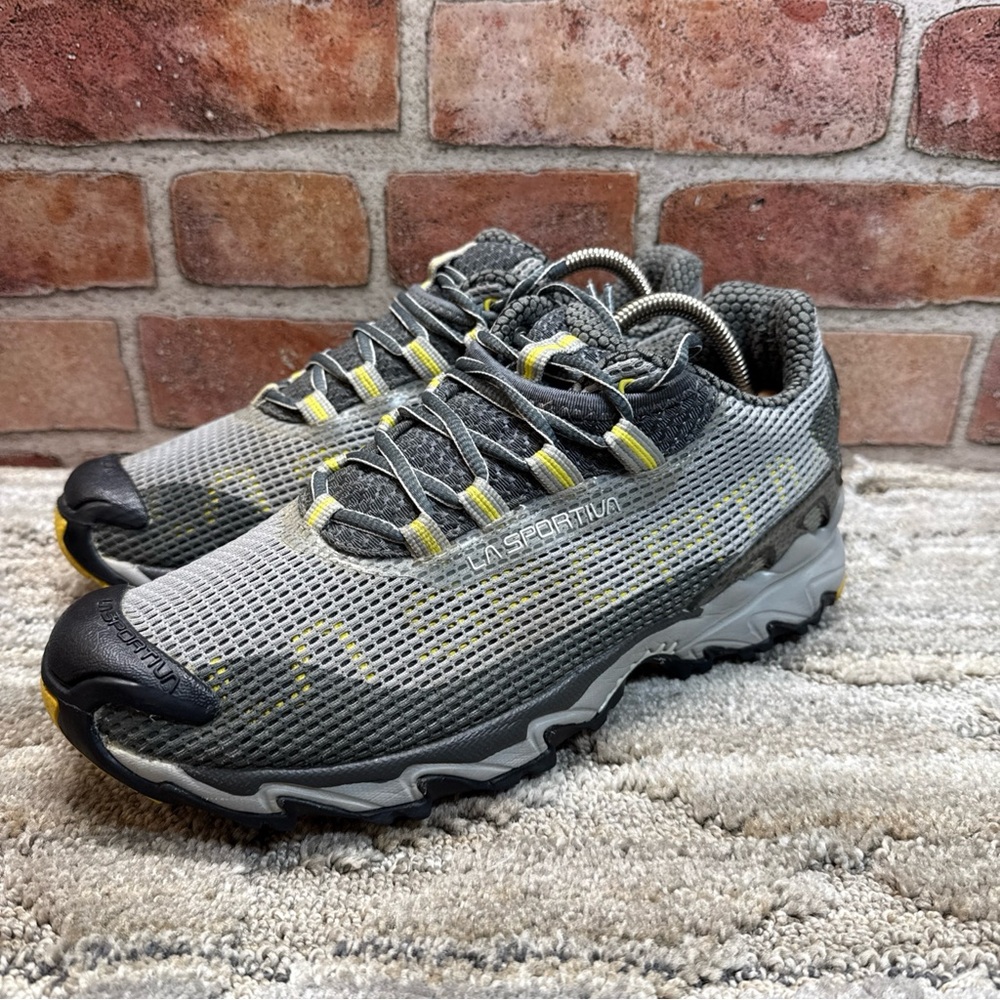 La Sportiva wild cat mountain trail running shoes grey/black woods 9.5